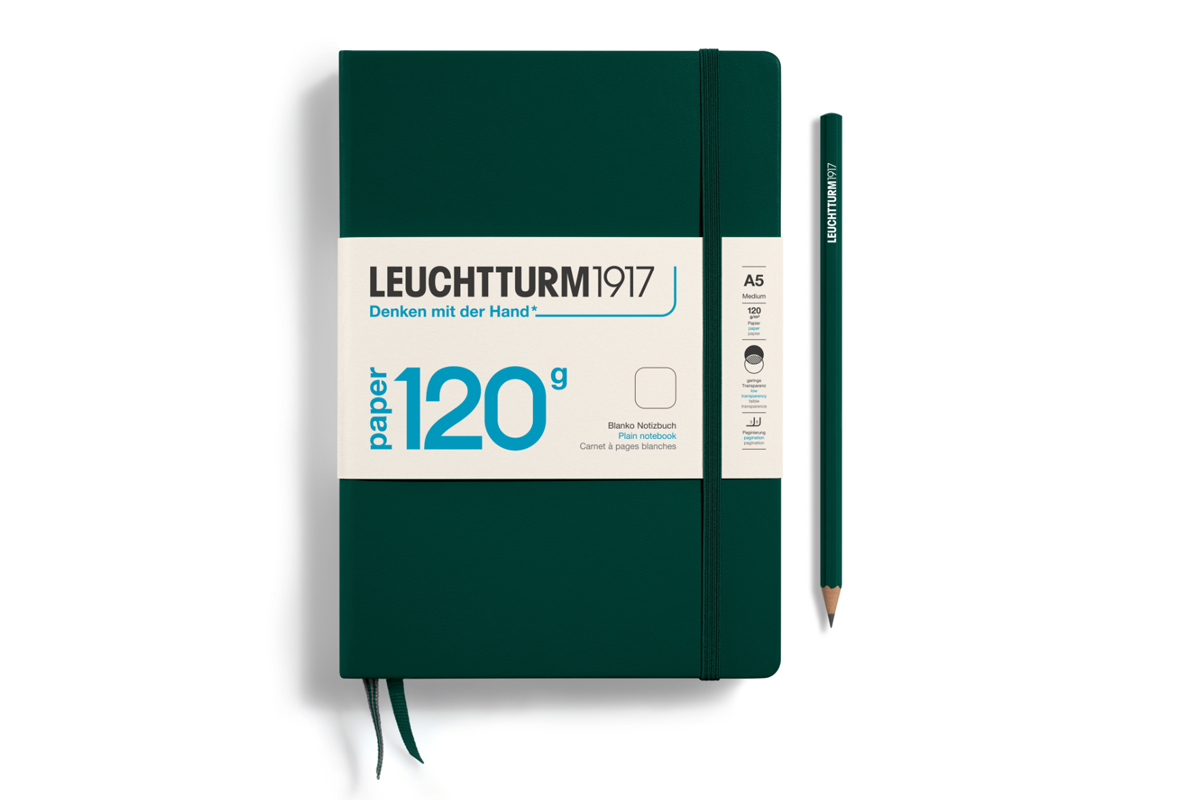 LEUCHTTURM1917 120g Edition Notebook Plain A5 Forest Green